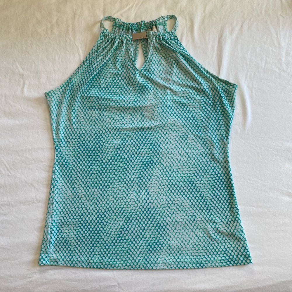 Michael Kors Blue Patterend Halter Top Women's S